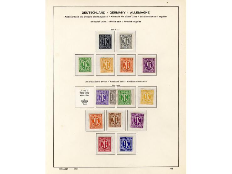 1945/48, postfrische, wenig ungebrauchte und teils gestempelte Sammlung mit vielen besseren Ausgaben und einigen Besonderheit
