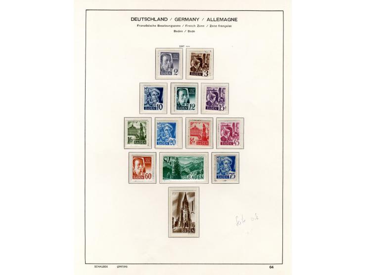 1945/48, postfrische, wenig ungebrauchte und teils gestempelte Sammlung mit vielen besseren Ausgaben und einigen Besonderheit