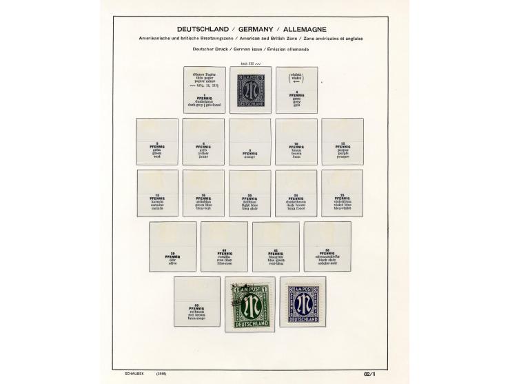 1945/48, postfrische, wenig ungebrauchte und teils gestempelte Sammlung mit vielen besseren Ausgaben und einigen Besonderheit