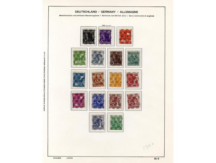 1945/48, postfrische, wenig ungebrauchte und teils gestempelte Sammlung mit vielen besseren Ausgaben und einigen Besonderheit