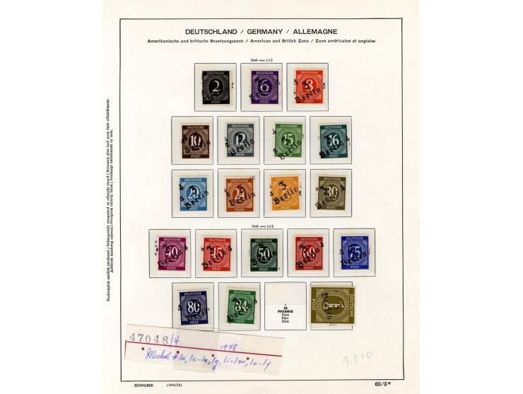 1945/48, postfrische, wenig ungebrauchte und teils gestempelte Sammlung mit vielen besseren Ausgaben und einigen Besonderheit