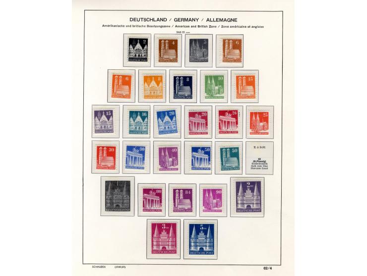 1945/48, postfrische, wenig ungebrauchte und teils gestempelte Sammlung mit vielen besseren Ausgaben und einigen Besonderheit