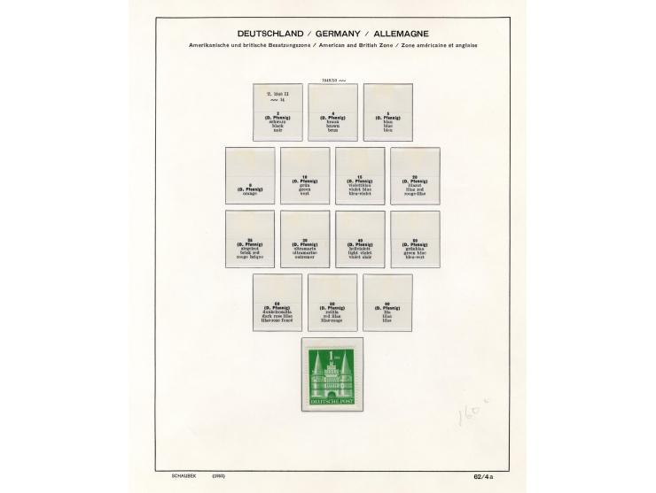 1945/48, postfrische, wenig ungebrauchte und teils gestempelte Sammlung mit vielen besseren Ausgaben und einigen Besonderheit