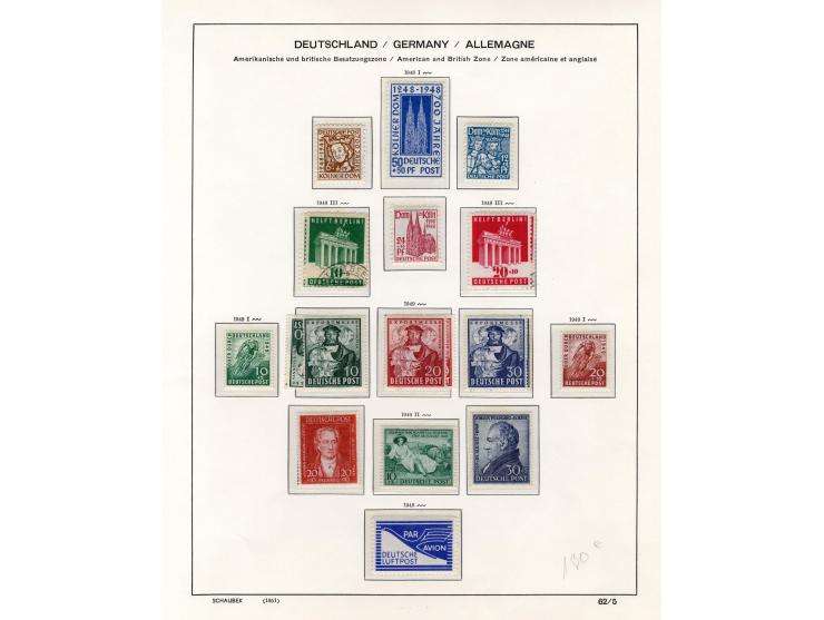 1945/48, postfrische, wenig ungebrauchte und teils gestempelte Sammlung mit vielen besseren Ausgaben und einigen Besonderheit