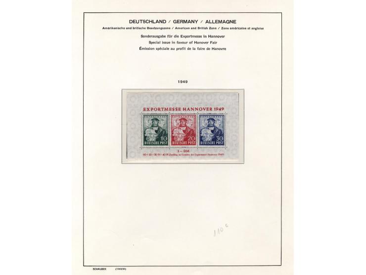 1945/48, postfrische, wenig ungebrauchte und teils gestempelte Sammlung mit vielen besseren Ausgaben und einigen Besonderheit