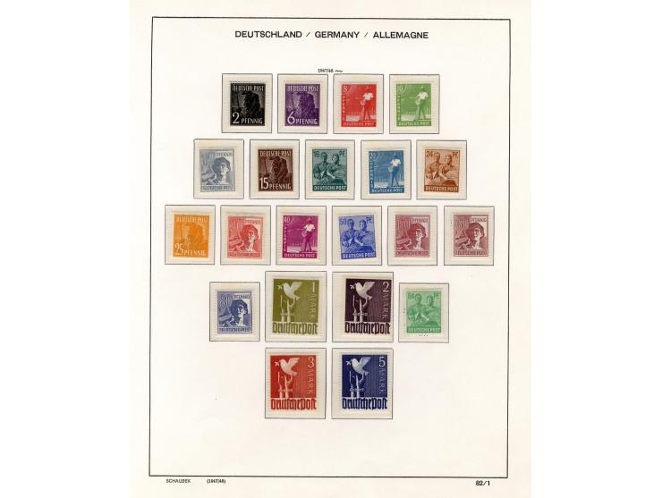 1945/48, postfrische, wenig ungebrauchte und teils gestempelte Sammlung mit vielen besseren Ausgaben und einigen Besonderheit
