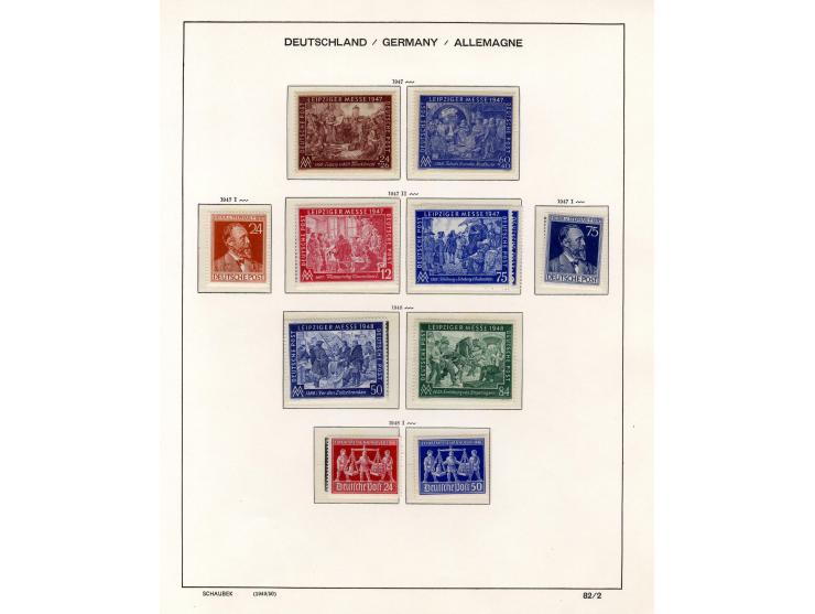 1945/48, postfrische, wenig ungebrauchte und teils gestempelte Sammlung mit vielen besseren Ausgaben und einigen Besonderheit