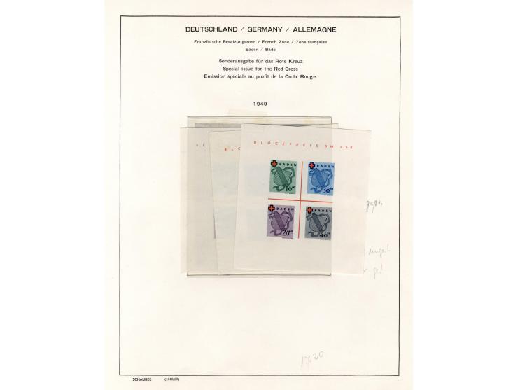 1945/48, postfrische, wenig ungebrauchte und teils gestempelte Sammlung mit vielen besseren Ausgaben und einigen Besonderheit