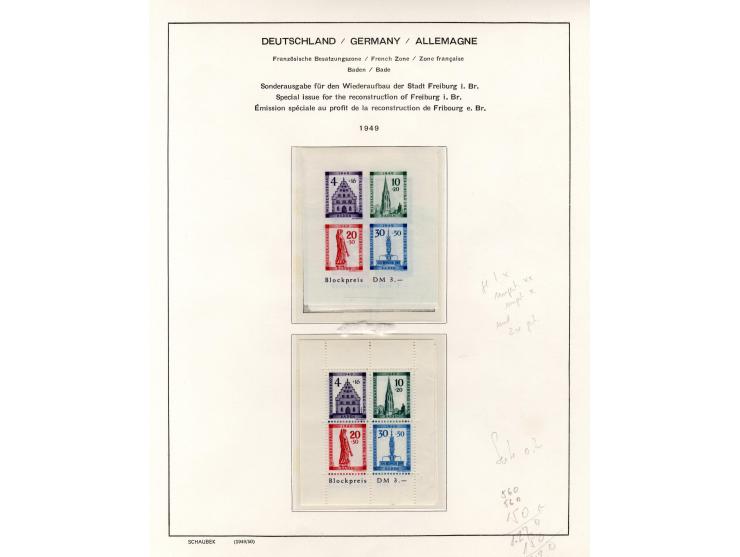 1945/48, postfrische, wenig ungebrauchte und teils gestempelte Sammlung mit vielen besseren Ausgaben und einigen Besonderheit