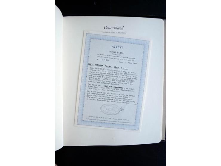 1945/49, postfrische Sammlung mit u.a. Mi.-Nr. BIb, 43Ac (Fotoattest Zierer BPP), 80X, 150-55X, Bl.1t (Fotoattest Ströh BPP),