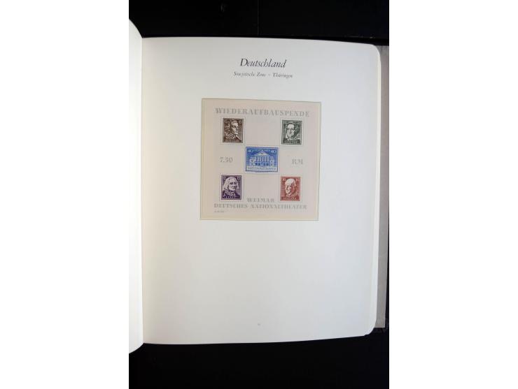 1945/49, postfrische Sammlung mit u.a. Mi.-Nr. BIb, 43Ac (Fotoattest Zierer BPP), 80X, 150-55X, Bl.1t (Fotoattest Ströh BPP),