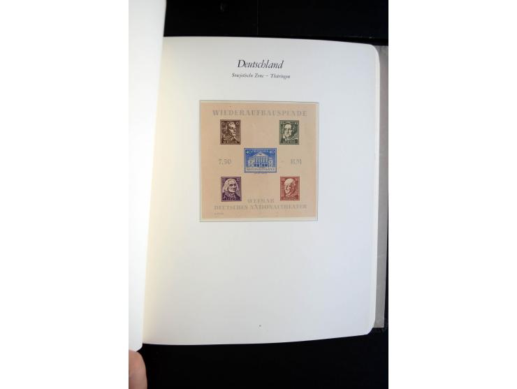 1945/49, postfrische Sammlung mit u.a. Mi.-Nr. BIb, 43Ac (Fotoattest Zierer BPP), 80X, 150-55X, Bl.1t (Fotoattest Ströh BPP),