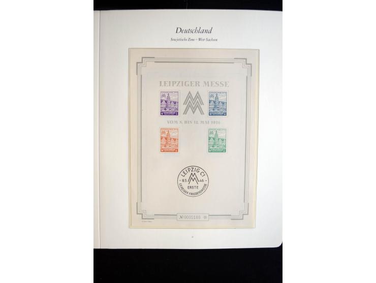 1945/49, postfrische Sammlung mit u.a. Mi.-Nr. BIb, 43Ac (Fotoattest Zierer BPP), 80X, 150-55X, Bl.1t (Fotoattest Ströh BPP),