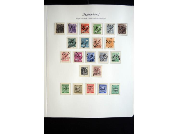 1945/49, postfrische Sammlung mit u.a. Mi.-Nr. BIb, 43Ac (Fotoattest Zierer BPP), 80X, 150-55X, Bl.1t (Fotoattest Ströh BPP),
