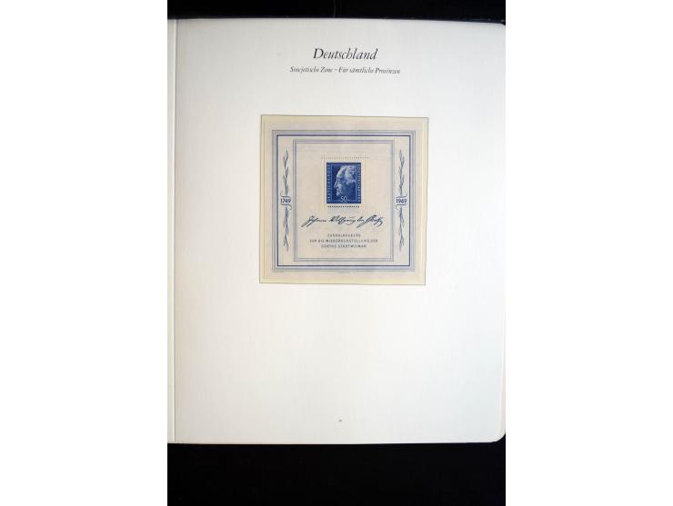 1945/49, postfrische Sammlung mit u.a. Mi.-Nr. BIb, 43Ac (Fotoattest Zierer BPP), 80X, 150-55X, Bl.1t (Fotoattest Ströh BPP),