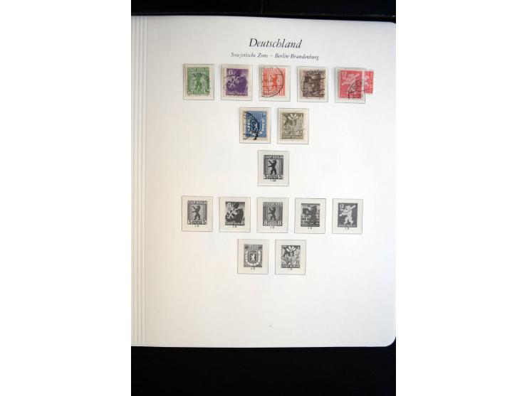1945/49, postfrische Sammlung mit u.a. Mi.-Nr. BIb, 43Ac (Fotoattest Zierer BPP), 80X, 150-55X, Bl.1t (Fotoattest Ströh BPP),