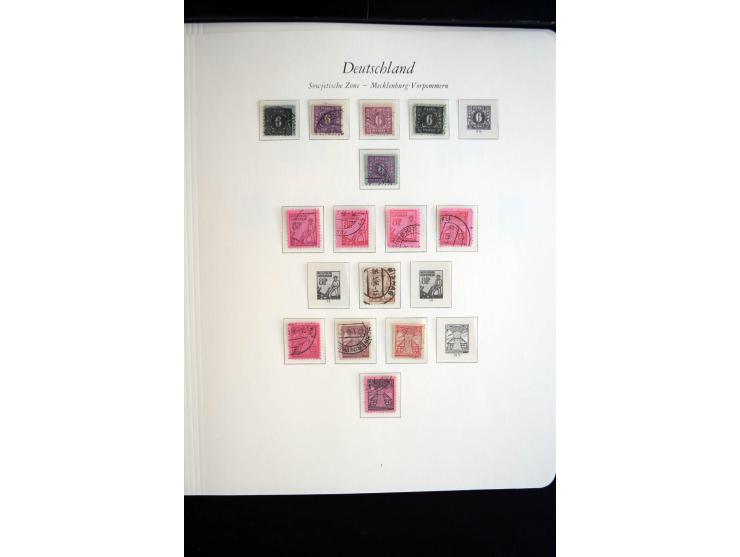 1945/49, postfrische Sammlung mit u.a. Mi.-Nr. BIb, 43Ac (Fotoattest Zierer BPP), 80X, 150-55X, Bl.1t (Fotoattest Ströh BPP),