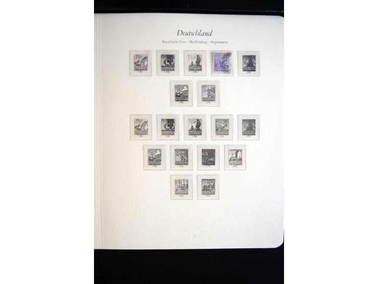 1945/49, postfrische Sammlung mit u.a. Mi.-Nr. BIb, 43Ac (Fotoattest Zierer BPP), 80X, 150-55X, Bl.1t (Fotoattest Ströh BPP),