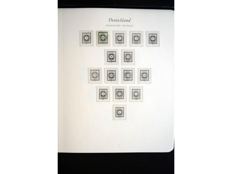 1945/49, postfrische Sammlung mit u.a. Mi.-Nr. BIb, 43Ac (Fotoattest Zierer BPP), 80X, 150-55X, Bl.1t (Fotoattest Ströh BPP),