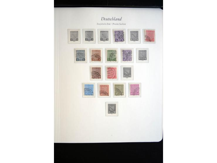 1945/49, postfrische Sammlung mit u.a. Mi.-Nr. BIb, 43Ac (Fotoattest Zierer BPP), 80X, 150-55X, Bl.1t (Fotoattest Ströh BPP),