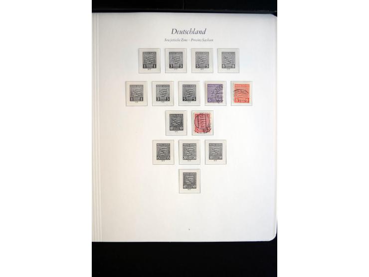 1945/49, postfrische Sammlung mit u.a. Mi.-Nr. BIb, 43Ac (Fotoattest Zierer BPP), 80X, 150-55X, Bl.1t (Fotoattest Ströh BPP),