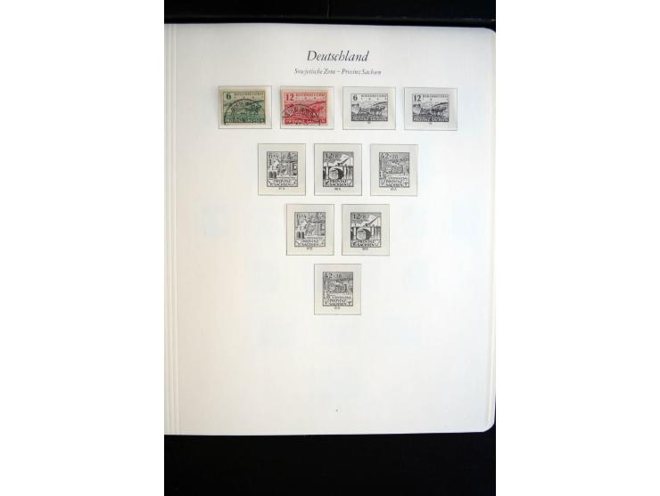 1945/49, postfrische Sammlung mit u.a. Mi.-Nr. BIb, 43Ac (Fotoattest Zierer BPP), 80X, 150-55X, Bl.1t (Fotoattest Ströh BPP),