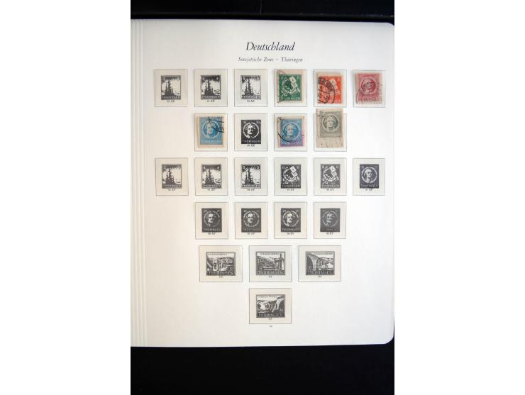 1945/49, postfrische Sammlung mit u.a. Mi.-Nr. BIb, 43Ac (Fotoattest Zierer BPP), 80X, 150-55X, Bl.1t (Fotoattest Ströh BPP),