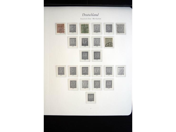1945/49, postfrische Sammlung mit u.a. Mi.-Nr. BIb, 43Ac (Fotoattest Zierer BPP), 80X, 150-55X, Bl.1t (Fotoattest Ströh BPP),