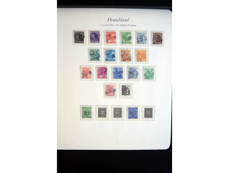 1945/49, postfrische Sammlung mit u.a. Mi.-Nr. BIb, 43Ac (Fotoattest Zierer BPP), 80X, 150-55X, Bl.1t (Fotoattest Ströh BPP),