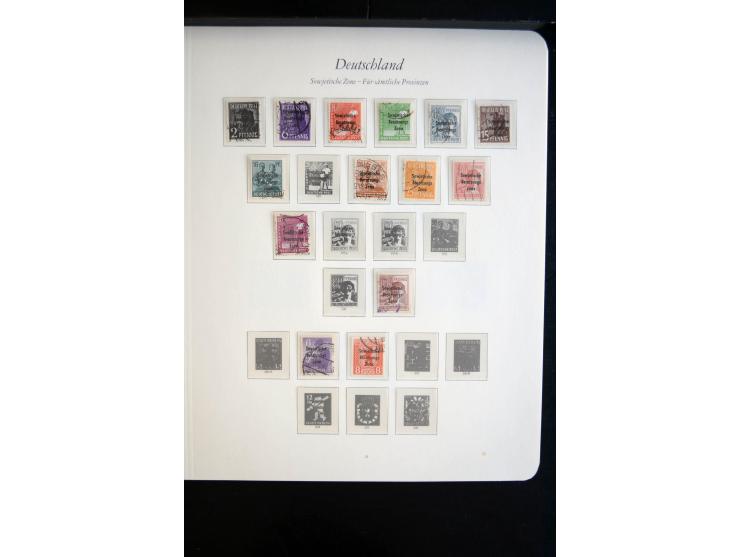 1945/49, postfrische Sammlung mit u.a. Mi.-Nr. BIb, 43Ac (Fotoattest Zierer BPP), 80X, 150-55X, Bl.1t (Fotoattest Ströh BPP),