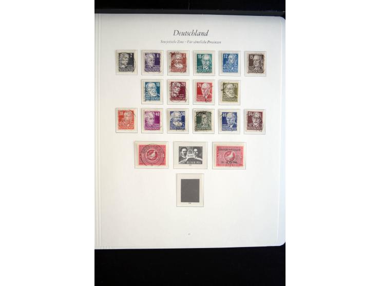 1945/49, postfrische Sammlung mit u.a. Mi.-Nr. BIb, 43Ac (Fotoattest Zierer BPP), 80X, 150-55X, Bl.1t (Fotoattest Ströh BPP),