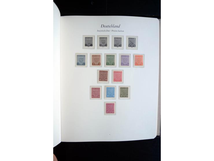 1945/49, postfrische Sammlung mit u.a. Mi.-Nr. BIb, 43Ac (Fotoattest Zierer BPP), 80X, 150-55X, Bl.1t (Fotoattest Ströh BPP),