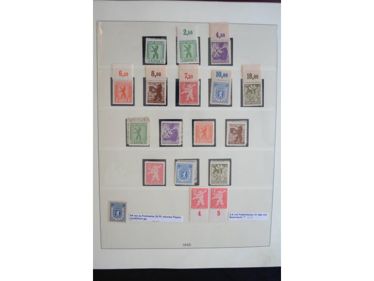 1945/19, postfrische und gestempelte Sammlung teils spezialisiert mit besseren Farben, Mi.-Nr. 80Xa gestempelt (1 Zahn verkür