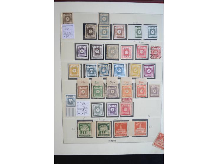1945/19, postfrische und gestempelte Sammlung teils spezialisiert mit besseren Farben, Mi.-Nr. 80Xa gestempelt (1 Zahn verkür