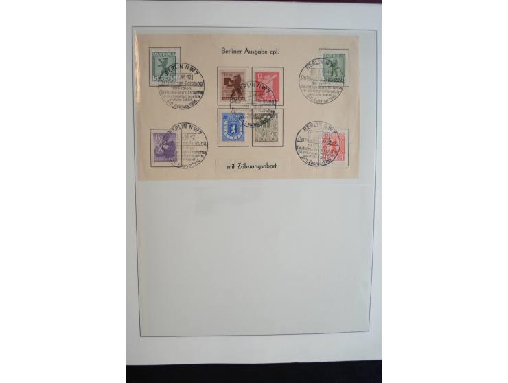 1945/19, postfrische und gestempelte Sammlung teils spezialisiert mit besseren Farben, Mi.-Nr. 80Xa gestempelt (1 Zahn verkür