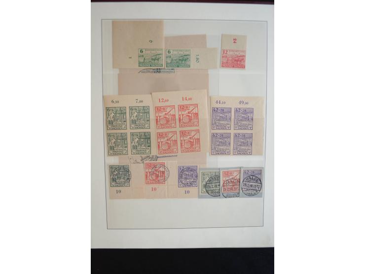 1945/19, postfrische und gestempelte Sammlung teils spezialisiert mit besseren Farben, Mi.-Nr. 80Xa gestempelt (1 Zahn verkür