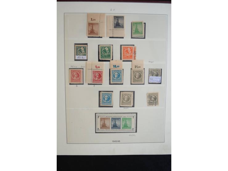 1945/19, postfrische und gestempelte Sammlung teils spezialisiert mit besseren Farben, Mi.-Nr. 80Xa gestempelt (1 Zahn verkür