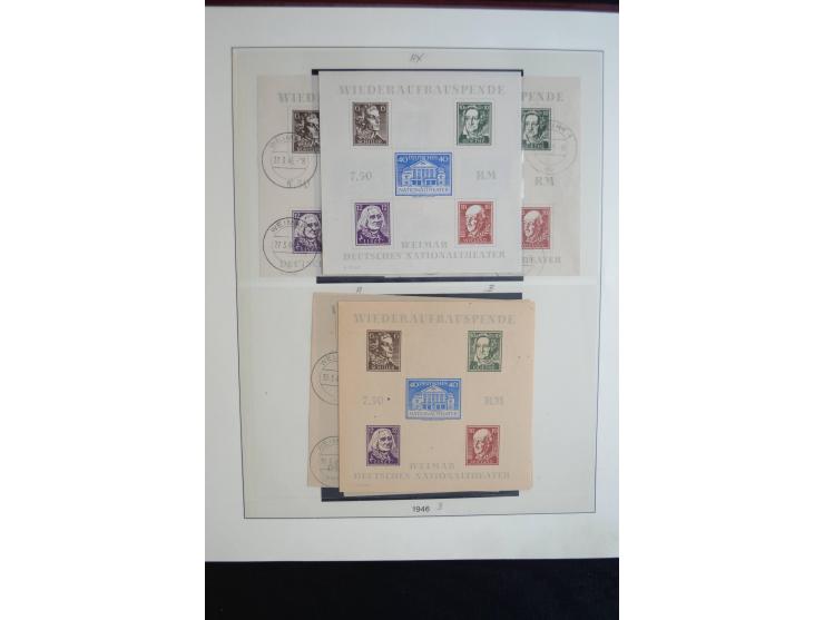 1945/19, postfrische und gestempelte Sammlung teils spezialisiert mit besseren Farben, Mi.-Nr. 80Xa gestempelt (1 Zahn verkür