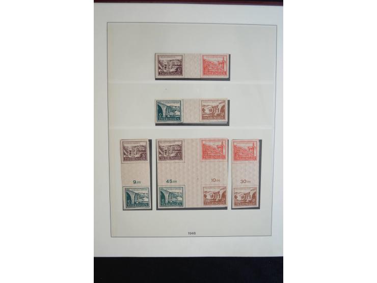 1945/19, postfrische und gestempelte Sammlung teils spezialisiert mit besseren Farben, Mi.-Nr. 80Xa gestempelt (1 Zahn verkür