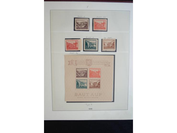 1945/19, postfrische und gestempelte Sammlung teils spezialisiert mit besseren Farben, Mi.-Nr. 80Xa gestempelt (1 Zahn verkür