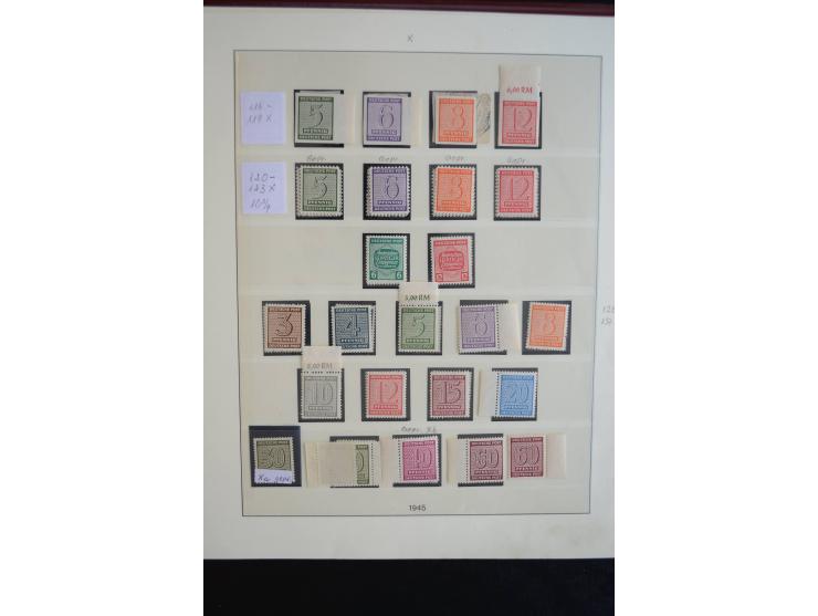 1945/19, postfrische und gestempelte Sammlung teils spezialisiert mit besseren Farben, Mi.-Nr. 80Xa gestempelt (1 Zahn verkür