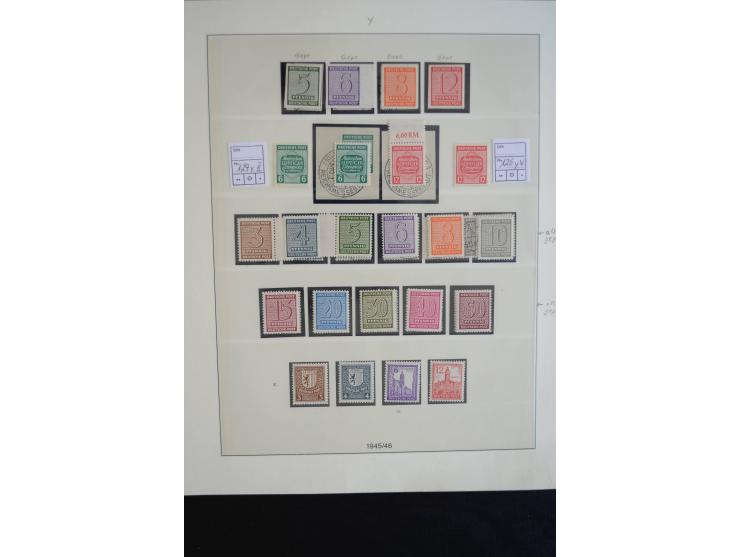 1945/19, postfrische und gestempelte Sammlung teils spezialisiert mit besseren Farben, Mi.-Nr. 80Xa gestempelt (1 Zahn verkür