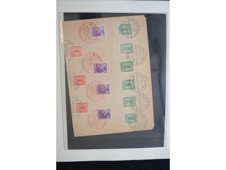 1945/19, postfrische und gestempelte Sammlung teils spezialisiert mit besseren Farben, Mi.-Nr. 80Xa gestempelt (1 Zahn verkür