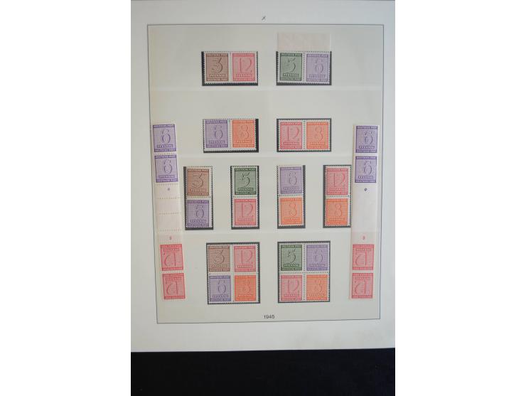1945/19, postfrische und gestempelte Sammlung teils spezialisiert mit besseren Farben, Mi.-Nr. 80Xa gestempelt (1 Zahn verkür