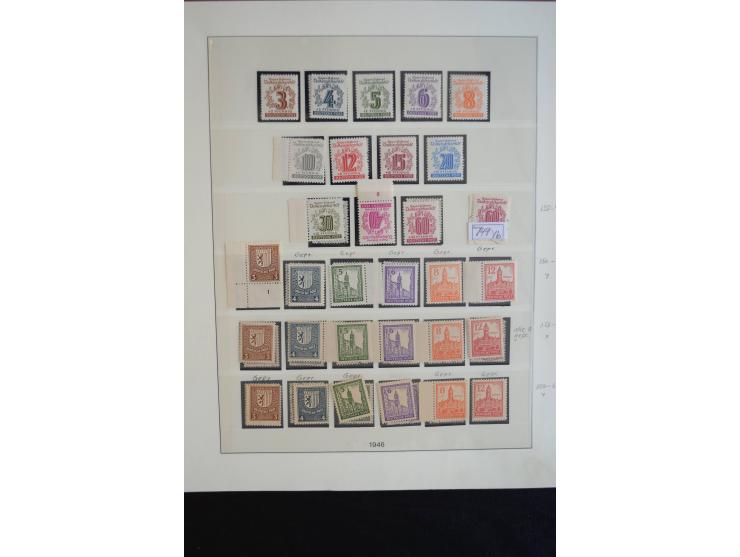 1945/19, postfrische und gestempelte Sammlung teils spezialisiert mit besseren Farben, Mi.-Nr. 80Xa gestempelt (1 Zahn verkür