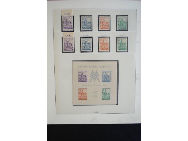 1945/19, postfrische und gestempelte Sammlung teils spezialisiert mit besseren Farben, Mi.-Nr. 80Xa gestempelt (1 Zahn verkür