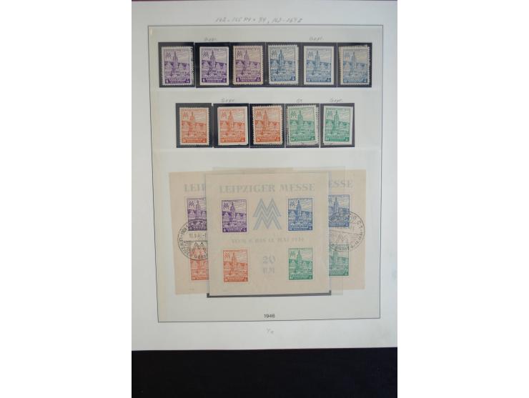 1945/19, postfrische und gestempelte Sammlung teils spezialisiert mit besseren Farben, Mi.-Nr. 80Xa gestempelt (1 Zahn verkür