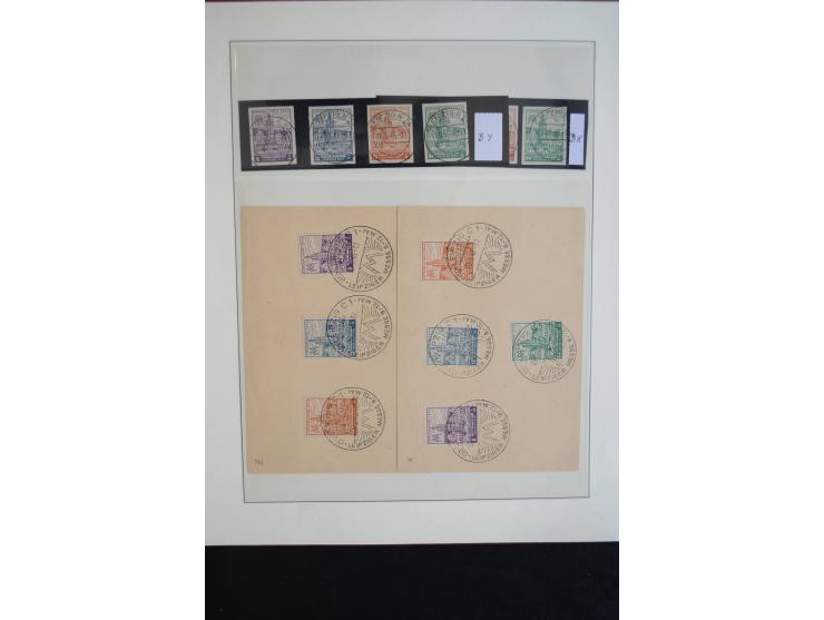 1945/19, postfrische und gestempelte Sammlung teils spezialisiert mit besseren Farben, Mi.-Nr. 80Xa gestempelt (1 Zahn verkür