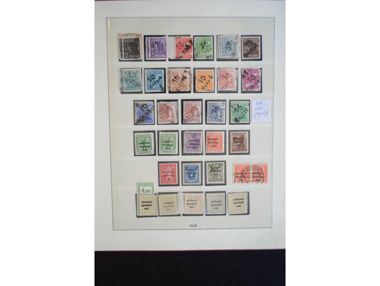 1945/19, postfrische und gestempelte Sammlung teils spezialisiert mit besseren Farben, Mi.-Nr. 80Xa gestempelt (1 Zahn verkür