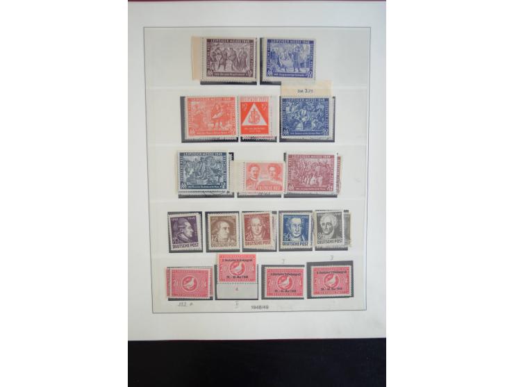 1945/19, postfrische und gestempelte Sammlung teils spezialisiert mit besseren Farben, Mi.-Nr. 80Xa gestempelt (1 Zahn verkür